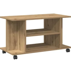 vidaXL tv-skab med hjul 80x40x45 cm konstrueret træ kunsteg