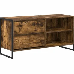 vidaXL TV-skab med skuffe Røget Eg 100 x 36 x 49,5 cm Konstrueret træ