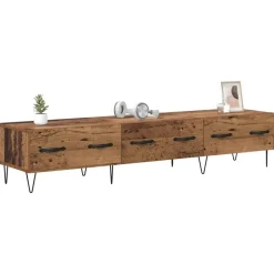 vidaXL TV-skab med skuffe Gammelt træ 150 x 36 x 30 cm Konstrueret træ