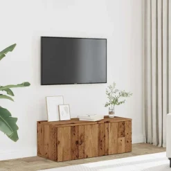 vidaXL tv-skab 80x34x30 cm konstrueret træ antikt træ