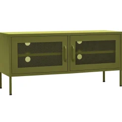 vidaXL tv-skab 105x35x50 cm stål olivengrøn