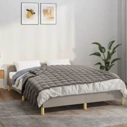 vidaXL tyngdetæppe 138x200 cm 6 kg stof grå