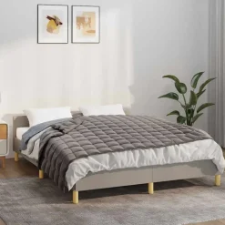 vidaXL tyngdetæppe 150x200 cm 7 kg stof grå