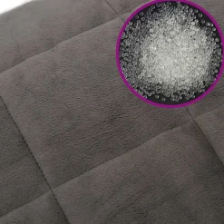 vidaXL tyngdetæppe 150x200 cm 7 kg stof grå