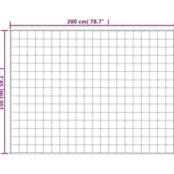 vidaXL tyngdetæppe 150x200 cm 7 kg stof blå