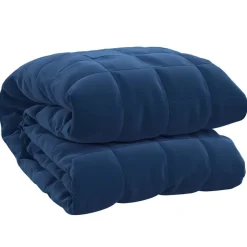 vidaXL tyngdetæppe 120x180 cm 5 kg stof blå