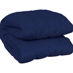 vidaXL tyngdetæppe 220x235 cm 15 kg stof blå