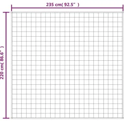 vidaXL tyngdetæppe 220x235 cm 15 kg stof blå
