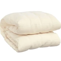 vidaXL tyngdetæppe 220x235 cm 15 kg stof lys cremefarve