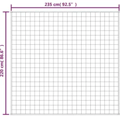 vidaXL tyngdetæppe 220x235 cm 15 kg stof lys cremefarve
