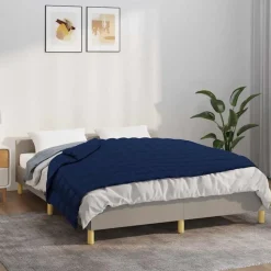 vidaXL tyngdetæppe 138x200 cm 6 kg stof blå