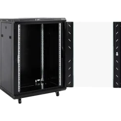 vidaXL 15U netværksskab med drejefødder 19" IP20 60x45x86 cm