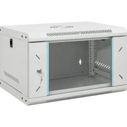 vidaXL 6U vægmonteret netværksskab 19" IP20 53x40x30 cm