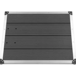 vidaXL udendørs brusekar 80 x 62 cm WPC rustfrit stål grå