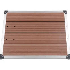 vidaXL udendørs brusekar 80 x 62 cm WPC rustfrit stål brun