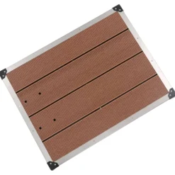 vidaXL udendørs brusekar 80 x 62 cm WPC rustfrit stål brun