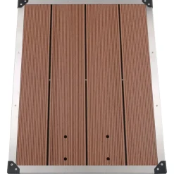 vidaXL udendørs brusekar 80 x 62 cm WPC rustfrit stål brun