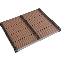 vidaXL udendørs brusekar 80 x 62 cm WPC rustfrit stål brun