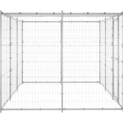 vidaXL udendørs hundebur med tag 7,26 m² galvaniseret stål