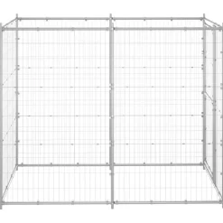 vidaXL udendørs hundebur 110x220x180 cm galvaniseret stål