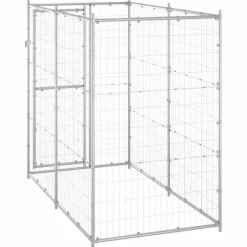 vidaXL udendørs hundebur 110x220x180 cm galvaniseret stål