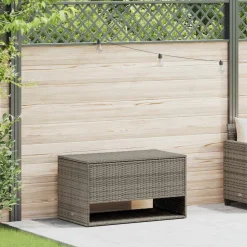vidaXL udendørs hyndeboks 100x55x55,5 cm polyrattan grå
