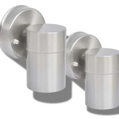 vidaXL udendørs LED væglampe 2 stk. rustfrit stål nedadvendt