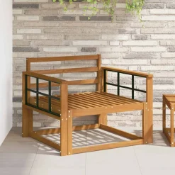 vidaXL Udendørs Mellem Sofa Massivt Akacietræ Naturfarvet