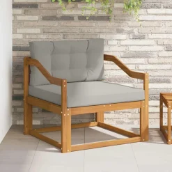 vidaXL Udendørs Mellem Sofa Massivt Akacietræ Naturfarvet