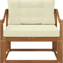 vidaXL Udendørs Mellem Sofa Massivt Akacietræ Naturfarvet