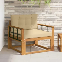 vidaXL Udendørs Mellem Sofa Massivt Akacietræ Naturfarvet