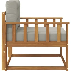 vidaXL Udendørs Mellem Sofa Massivt Akacietræ Naturfarvet