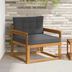 vidaXL Udendørs Mellem Sofa Massivt Akacietræ Naturfarvet