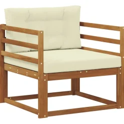 vidaXL Udendørs Mellem Sofa Massivt Akacietræ Naturfarvet