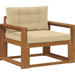 vidaXL Udendørs Mellem Sofa Massivt Akacietræ Naturfarvet
