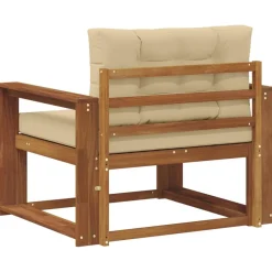 vidaXL Udendørs Mellem Sofa Massivt Akacietræ Naturfarvet