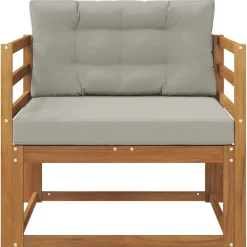 vidaXL Udendørs Mellem Sofa Massivt Akacietræ Naturfarvet