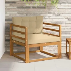 vidaXL Udendørs Mellem Sofa Massivt Akacietræ Naturfarvet