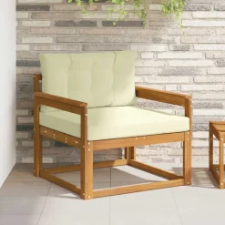 vidaXL Udendørs Mellem Sofa Massivt Akacietræ Naturfarvet