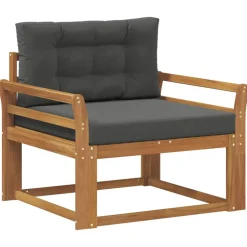 vidaXL Udendørs Mellem Sofa Massivt Akacietræ Naturfarvet