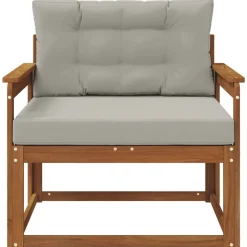 vidaXL Udendørs Mellem Sofa Massivt Akacietræ Naturfarvet