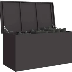 vidaXL Udendørs Opbevaringskasse Sort 100 x 50,5 x 50 cm Stål
