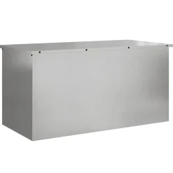 vidaXL Udendørs Opbevaringskasse Sølv 100 x 50,5 x 50 cm Stål
