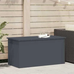vidaXL Udendørs Opbevaringskasse Antracit 100 x 50,5 x 50 cm Stål