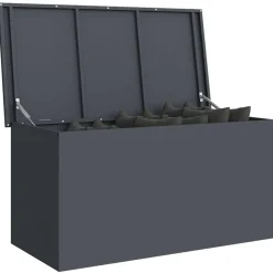 vidaXL Udendørs Opbevaringskasse Antracit 100 x 50,5 x 50 cm Stål