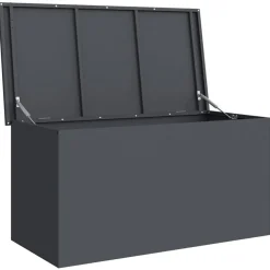 vidaXL Udendørs Opbevaringskasse Antracit 100 x 50,5 x 50 cm Stål