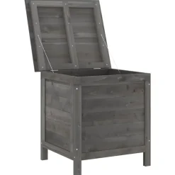 vidaXL udendørs opbevaringsboks 50x49x56,5 cm massivt grantræ antracit