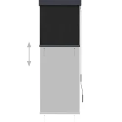 vidaXL udendørs rullegardin 60x250 cm antracitgrå