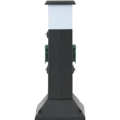 vidaXL udendørs søjle med stikkontakter og lampe + spyd 16x16x39,5 cm