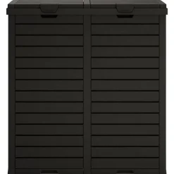 vidaXL udendørs skraldespand 78x41x86 cm polypropylen sort